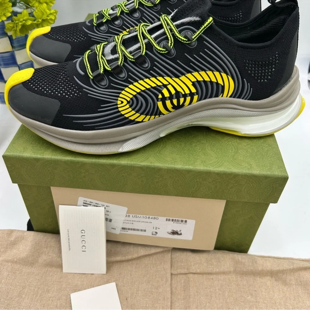 Men’s Gucci inner locking Jaron sneakers size 12.5 made in Italy - Picture 4 of 9